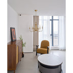Braid Vintage Double Twist Brass Crystal Chandelier