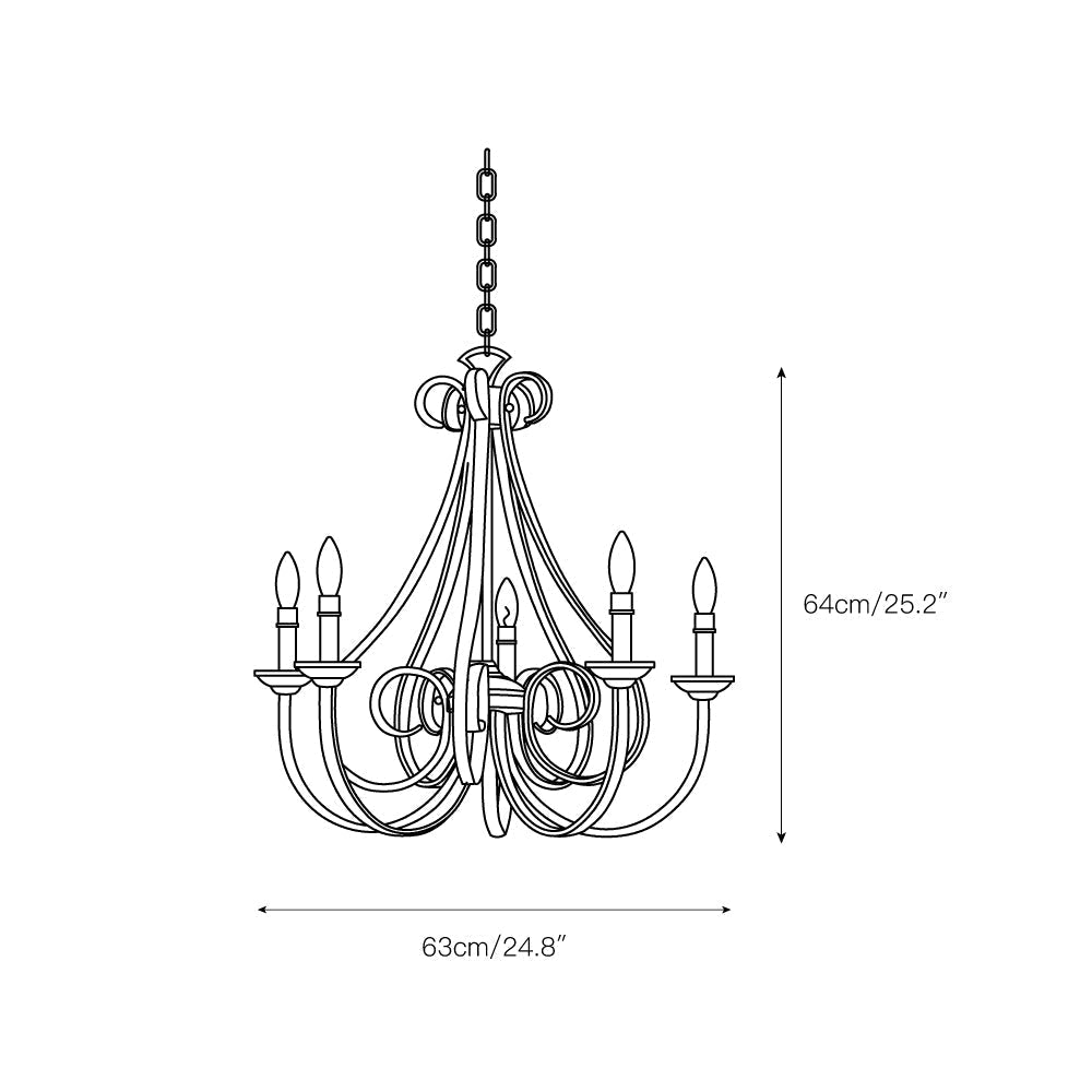 Cove Vintage Industrial Brass Chandeliers