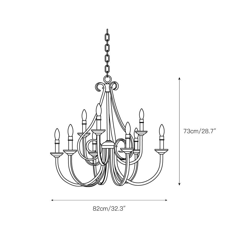 Cove Vintage Industrial Brass Chandeliers