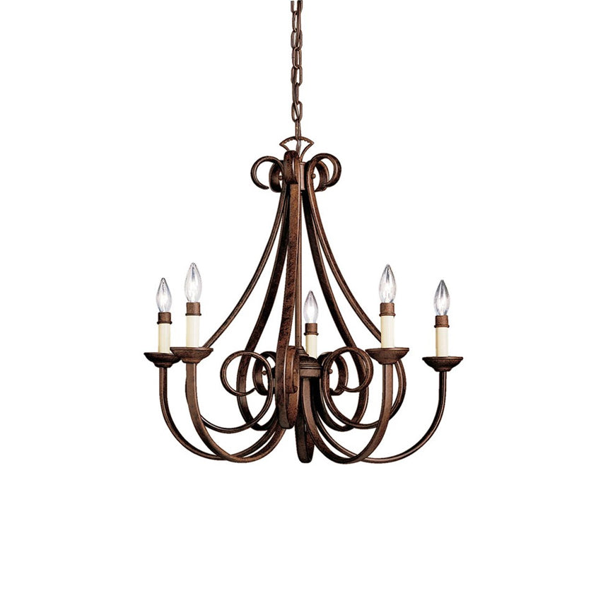 Cove Vintage Industrial Brass Chandeliers