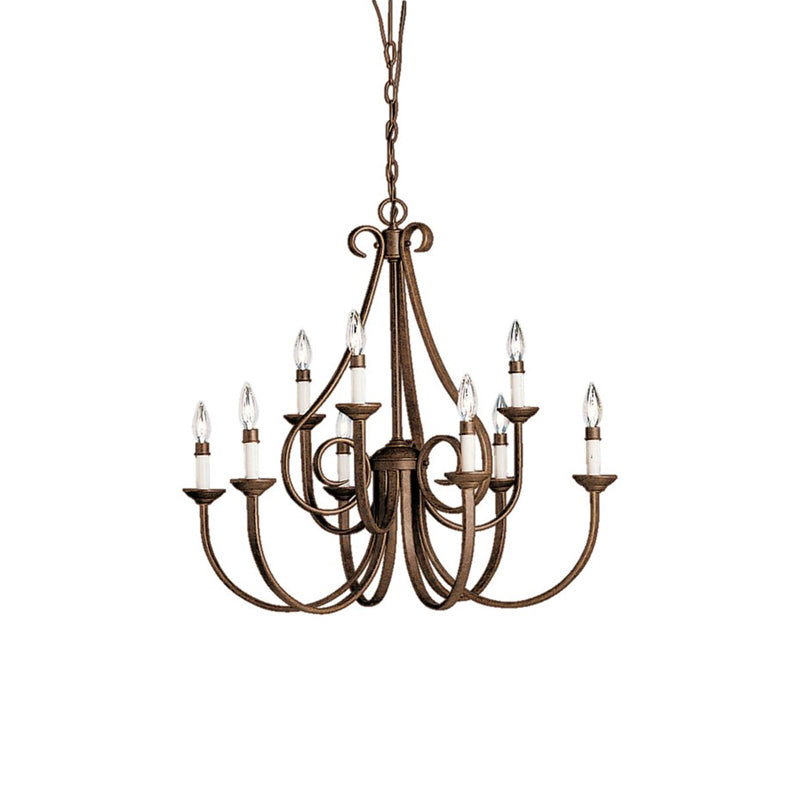 Cove Vintage Industrial Brass Chandeliers