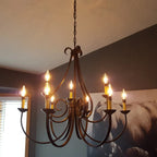 Cove Vintage Industrial Brass Chandeliers