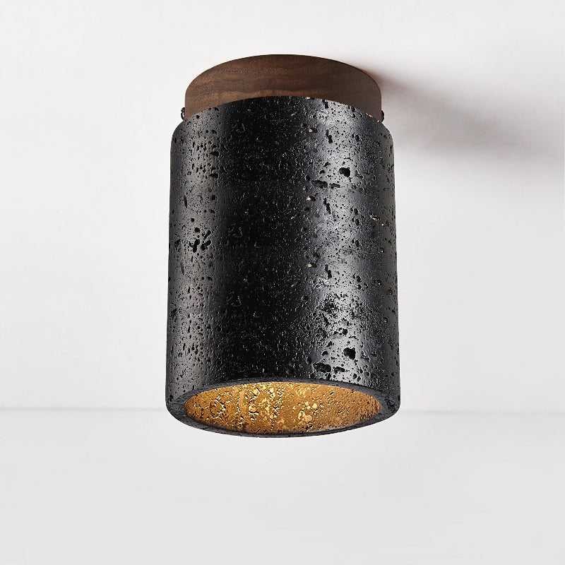 Draven Industrial Travertine Ceiling Light