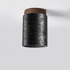 Draven Industrial Travertine Ceiling Light