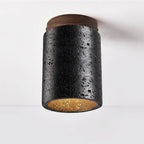 Draven Industrial Travertine Ceiling Light