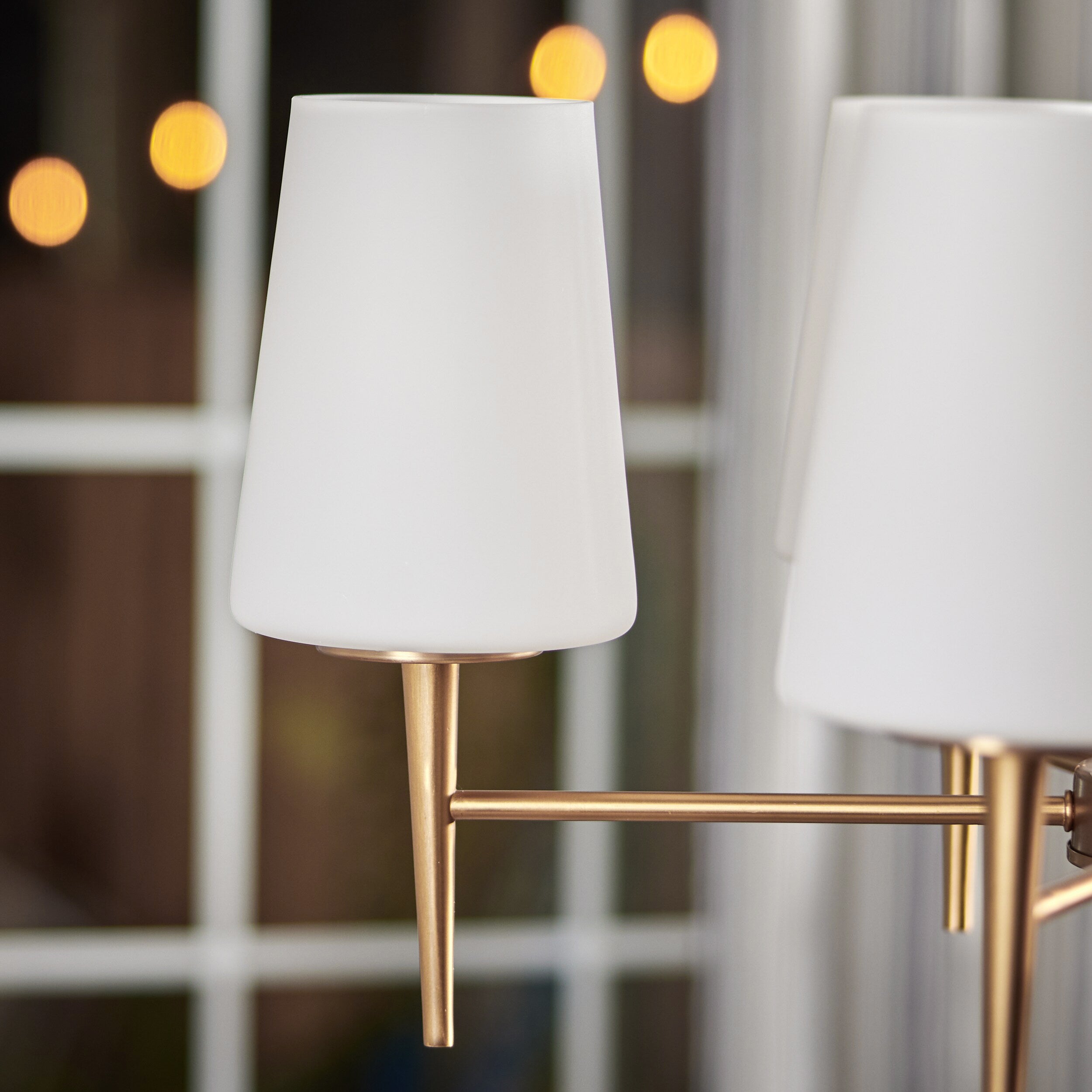 Gaze Elegance Vintage Brass Glass Chandelier