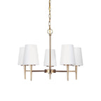 Gaze Elegance Vintage Brass Glass Chandelier