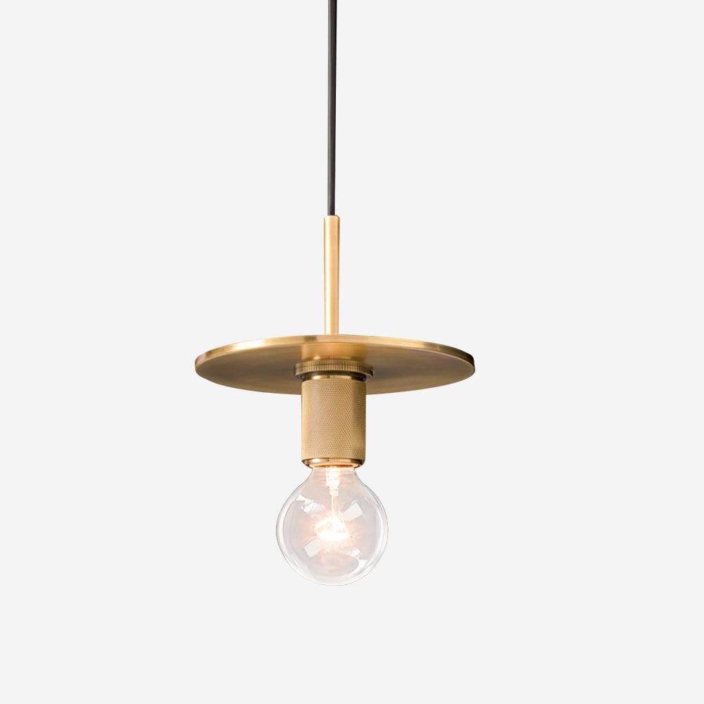 Pendant Lamp Brass Minimalist Fixture for Dining or Kitchen