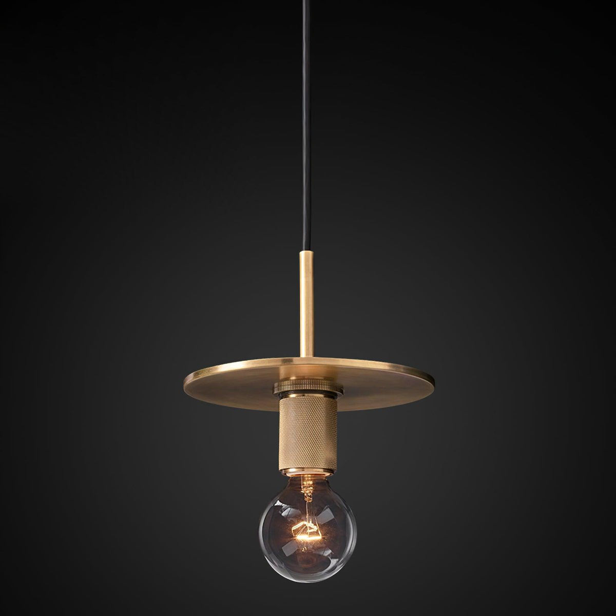 Pendant Lamp Brass Minimalist Fixture for Dining or Kitchen