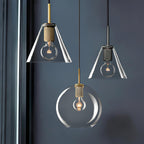 Pendant Lamp Brass Minimalist Fixture for Dining or Kitchen