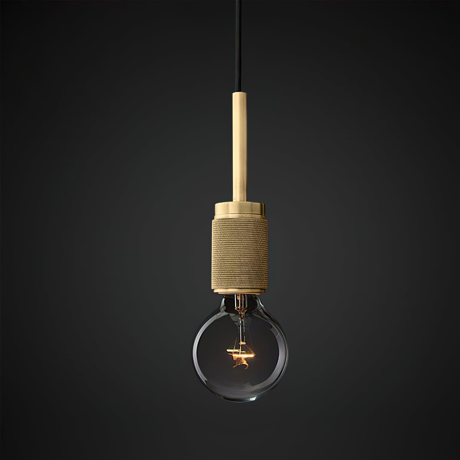 Pendant Lamp Brass Minimalist Fixture for Dining or Kitchen