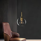 Pendant Lamp Brass Minimalist Fixture for Dining or Kitchen