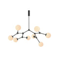 Halo Modern Minimalist Ball Black Glass Chandelier