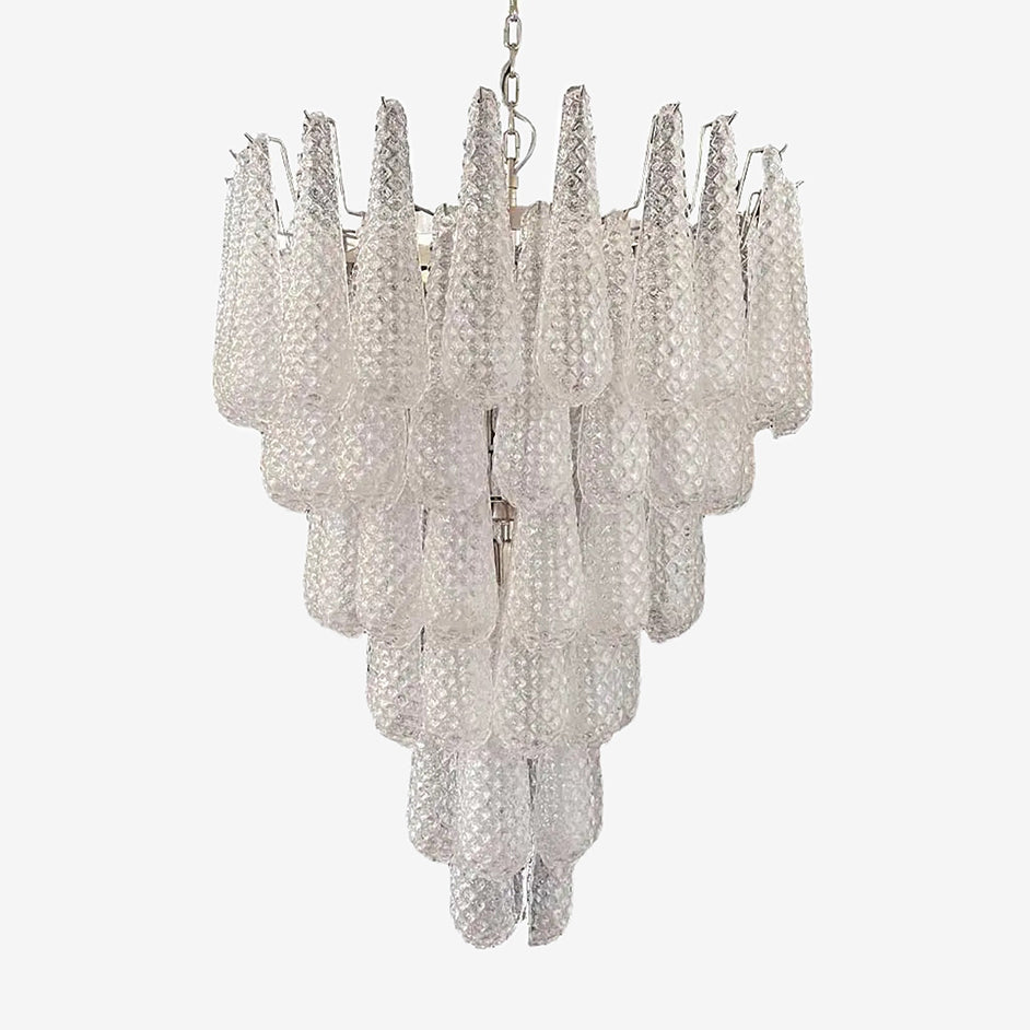 Inset Premium Drop Murano Glass Chandelier