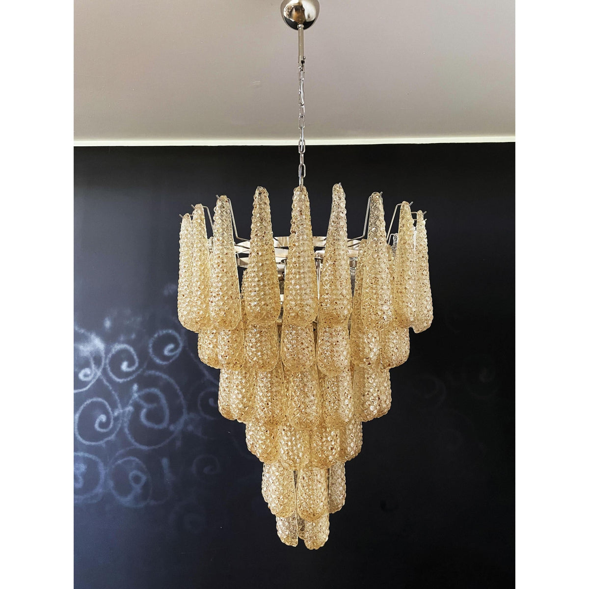 Inset Premium Drop Murano Glass Chandelier
