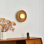 Civarir Modern Minimalist Round Glass Ceramic Wall Light
