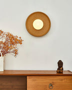 Civarir Modern Minimalist Round Glass Ceramic Wall Light