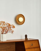 Civarir Modern Minimalist Round Glass Ceramic Wall Light