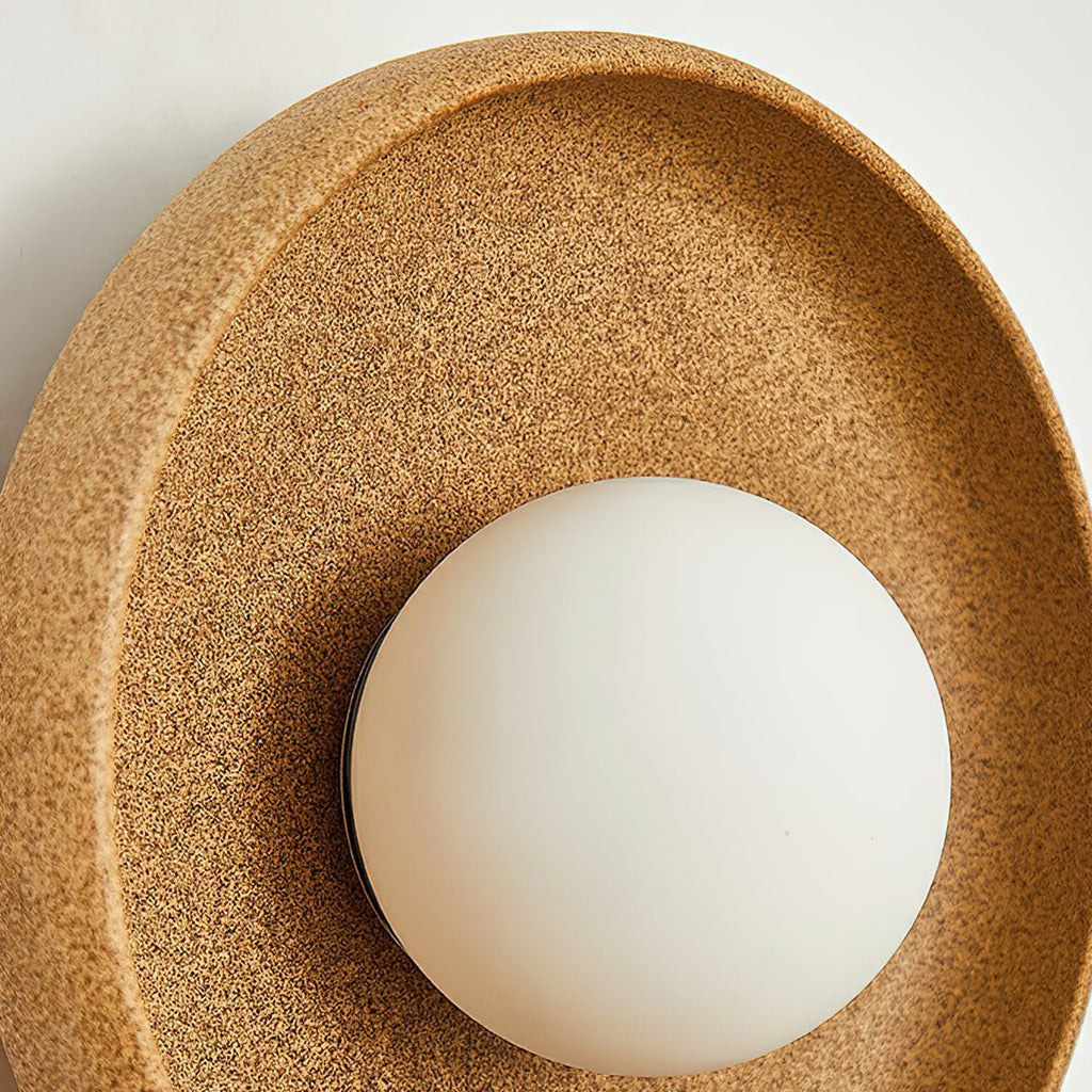 Civarir Modern Minimalist Round Glass Ceramic Wall Light