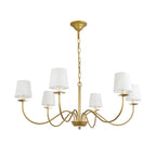 Amble Vintage Industrial Brass Fabric Chandelier