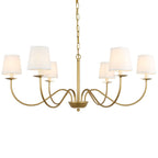 Amble Vintage Industrial Brass Fabric Chandelier