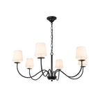 Amble Vintage Industrial Brass Fabric Chandelier