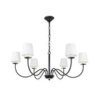 Amble Vintage Industrial Brass Fabric Chandelier