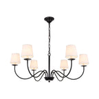 Amble Vintage Industrial Brass Fabric Chandelier