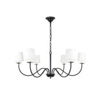 Amble Vintage Industrial Brass Fabric Chandelier