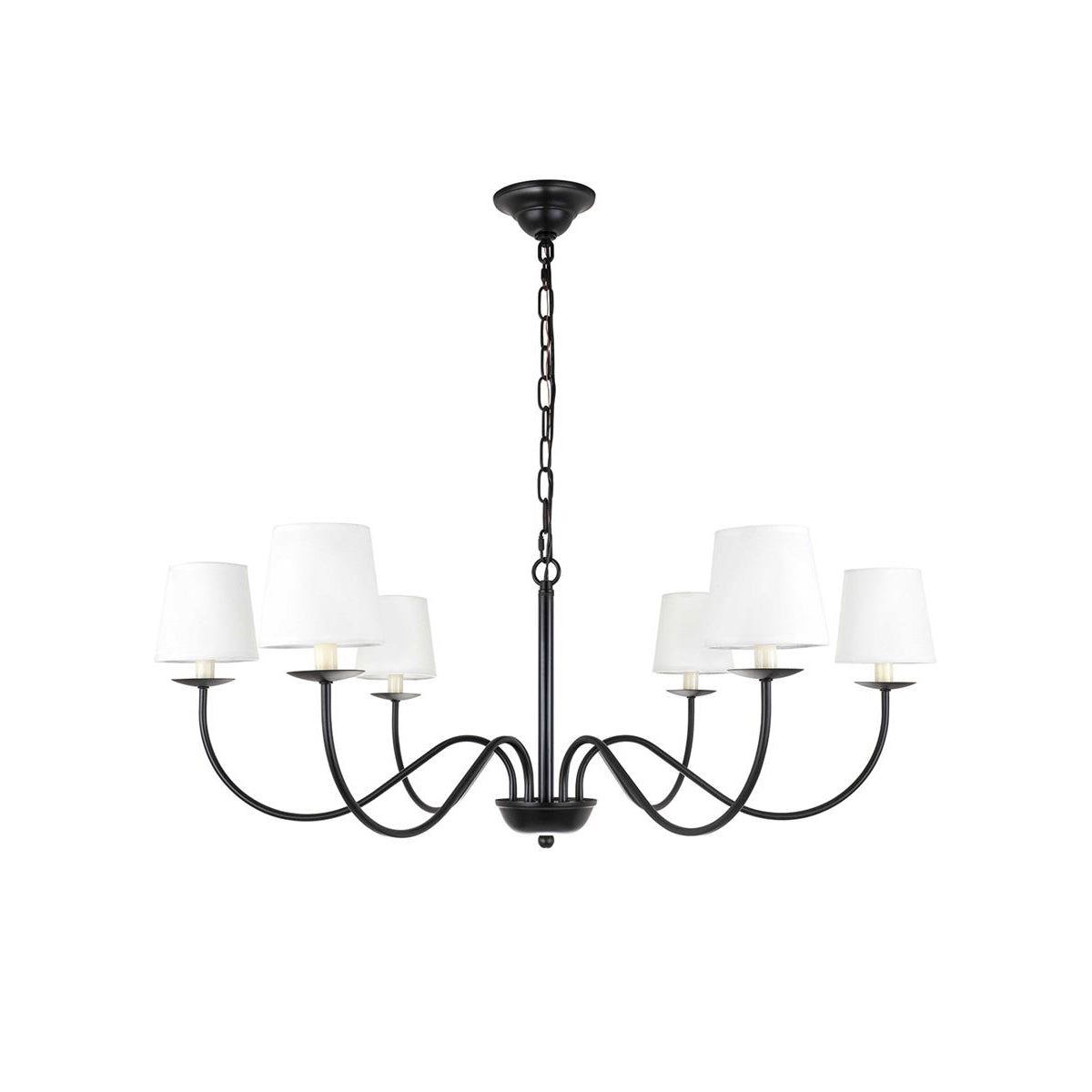 Amble Vintage Industrial Brass Fabric Chandelier
