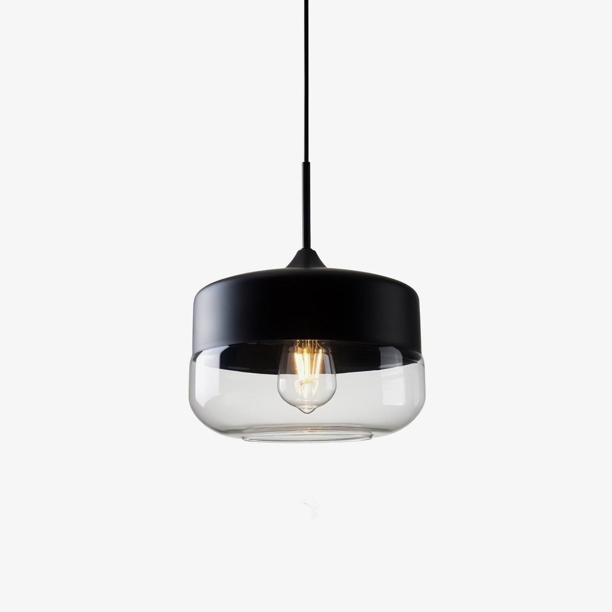 Aura Industrial Glass Pendant Lamp