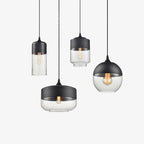 Aura Industrial Glass Pendant Lamp