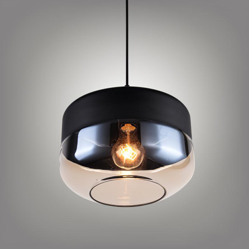 Aura Industrial Glass Pendant Lamp