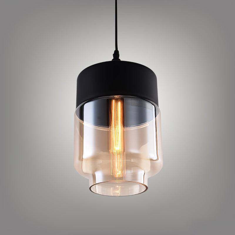 Aura Industrial Glass Pendant Lamp