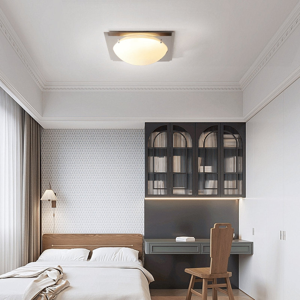 Astrain Glass & steel Ceiling Lamp