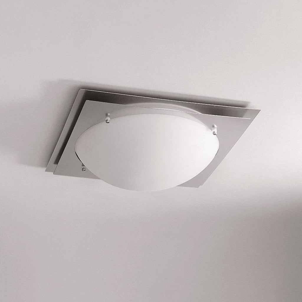 Astrain Glass & steel Ceiling Lamp
