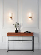 Chime Modern Minimalist Brass Glass Wall Lamp