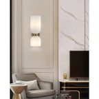 Chime Modern Minimalist Brass Glass Wall Lamp
