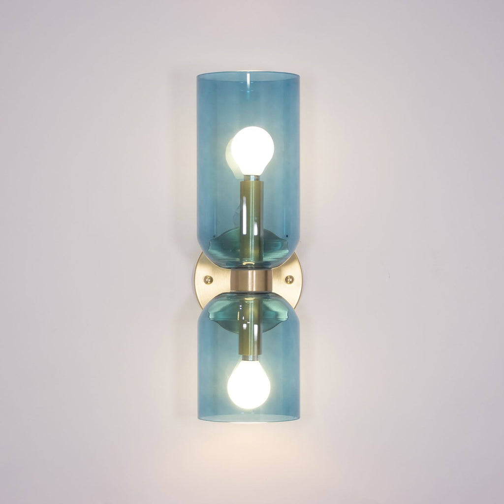 Chime Modern Minimalist Brass Glass Wall Lamp