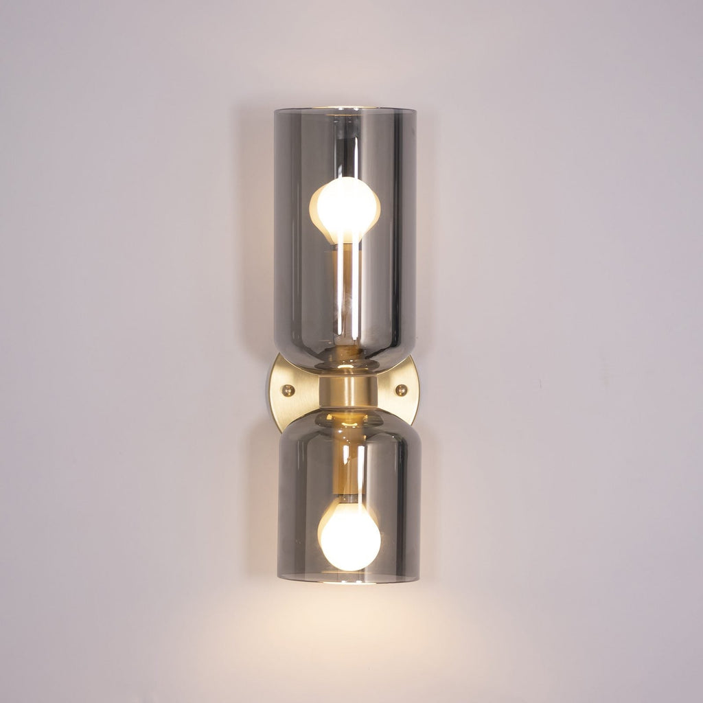 Chime Modern Minimalist Brass Glass Wall Lamp