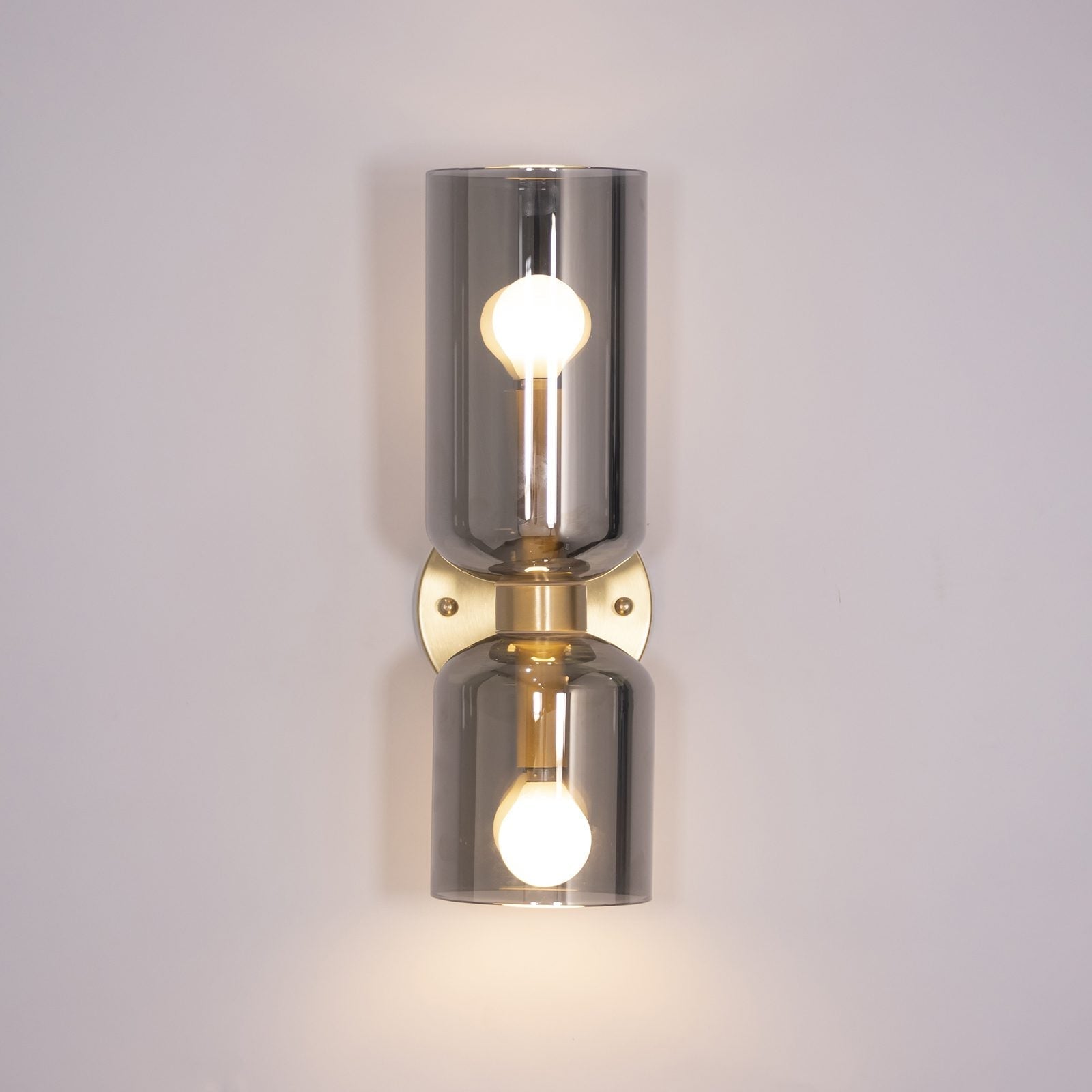 Chime Modern Minimalist Brass Glass Wall Lamp