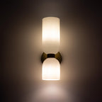 Chime Modern Minimalist Brass Glass Wall Lamp