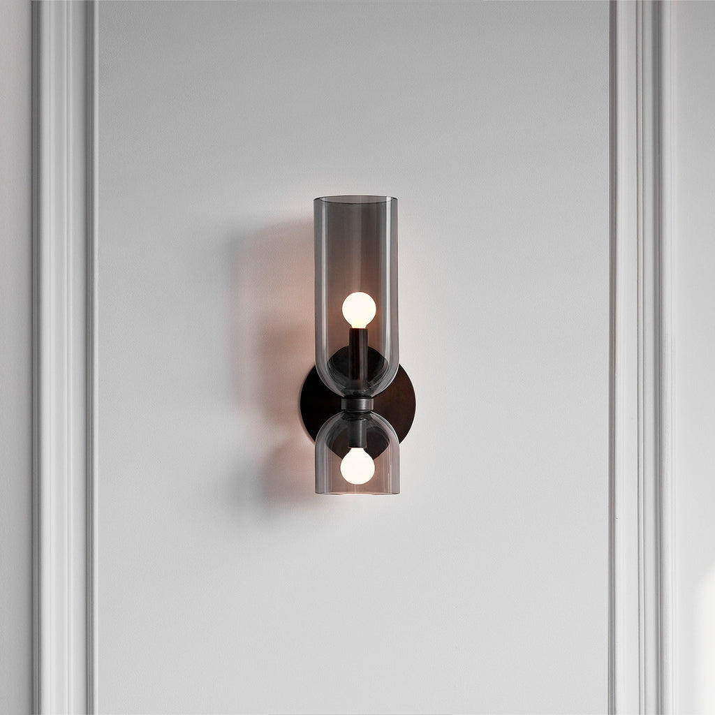 Chime Modern Minimalist Brass Glass Wall Lamp