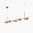 Aureus Sleek Brass Chandelier