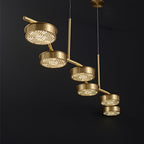 Aureus Sleek Brass Chandelier
