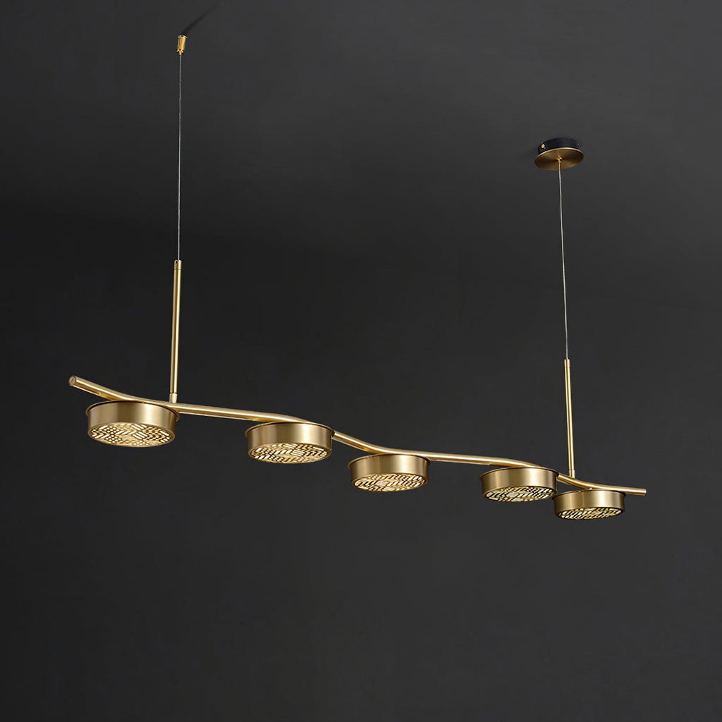 Aureus Sleek Brass Chandelier