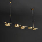 Aureus Sleek Brass Chandelier
