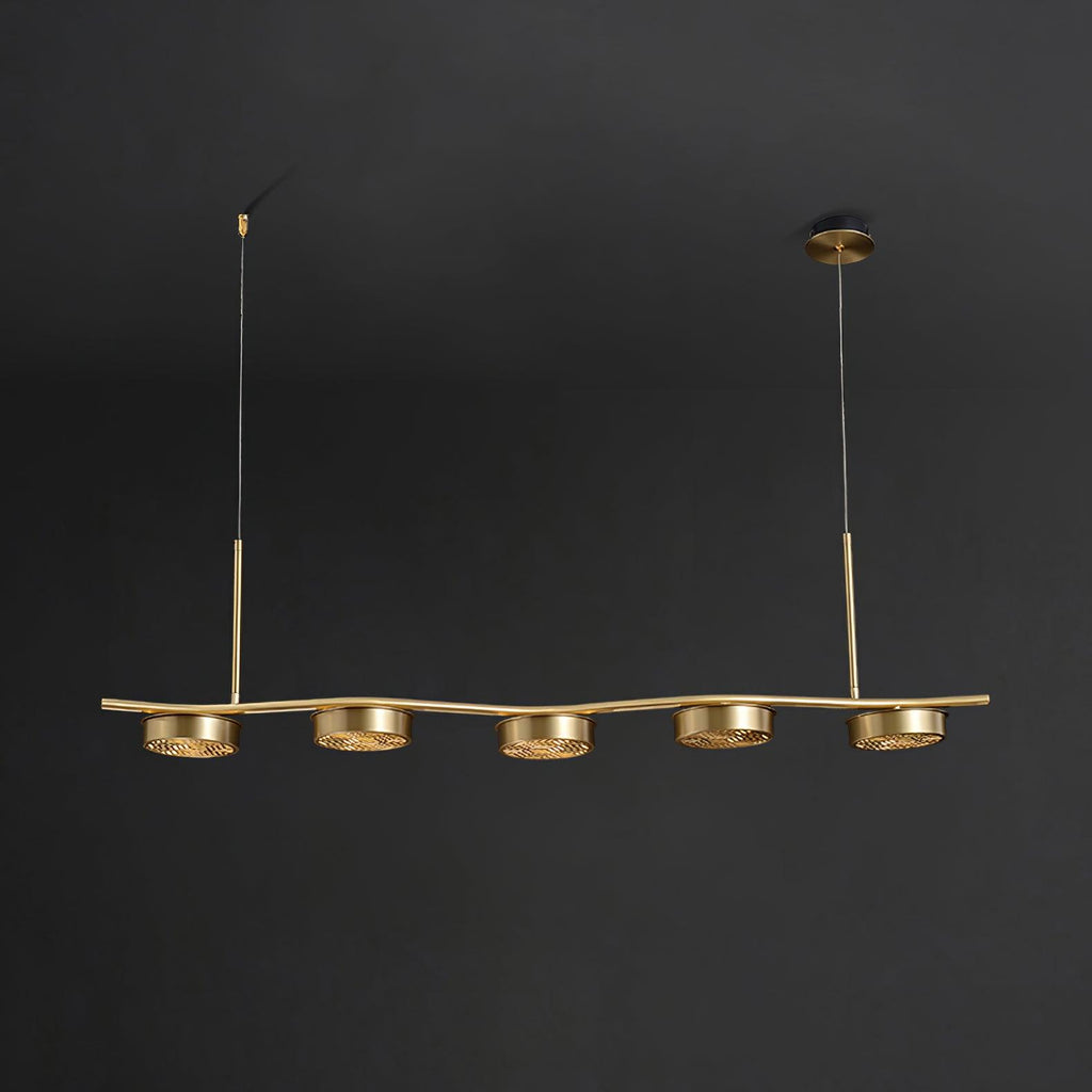 Aureus Sleek Brass Chandelier