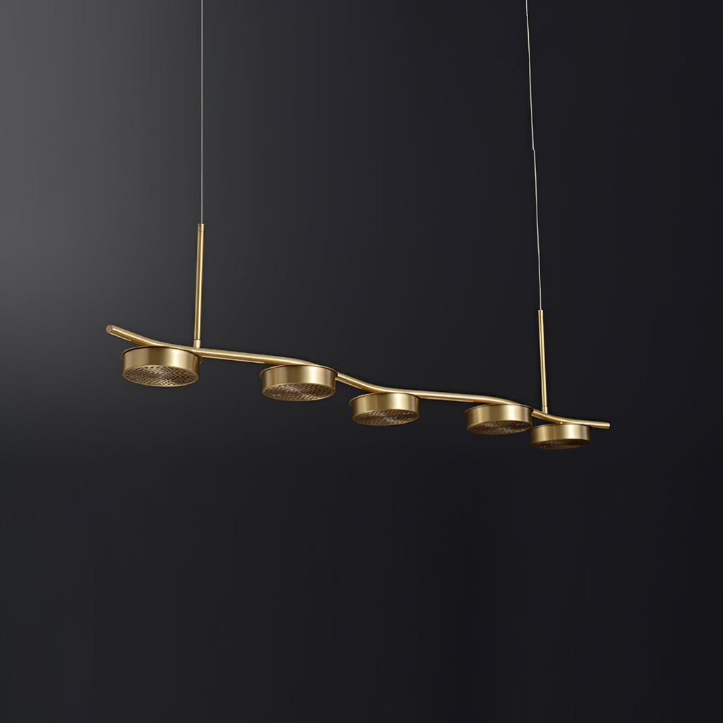 Aureus Sleek Brass Chandelier
