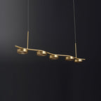 Aureus Sleek Brass Chandelier
